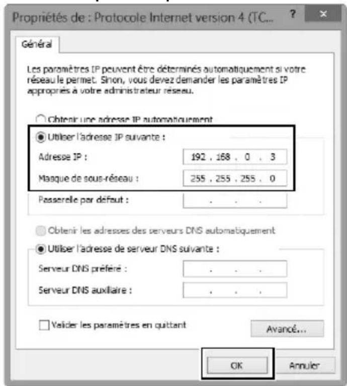 NIKON UT1 - Saisir une adresse IP et un masque de sous-réseau. - 1
