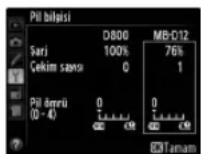 NIKON MBD12 - Pil bilgisi - 1