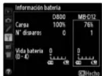 NIKON MBD12 - Información bateria - 1