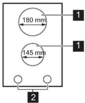 ZANUSSI ZHRN320K - Anordnung der Kochflächen - 1