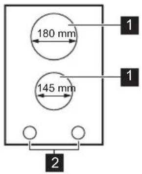 ZANUSSI ZHRN320K - Agencement des zones de cuisson - 1