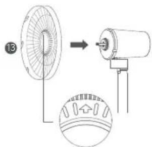 Xiaomi Mi Smart Standing Fan 1C - Step 3: Install the rear grille - 1