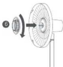 Xiaomi Mi Smart Standing Fan 1C - Step 3: Install the rear grille - 2