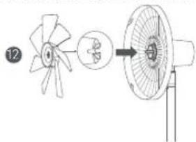 Xiaomi Mi Smart Standing Fan 1C - Paso 4: Instalación del ensamblaje de las hojas - 1