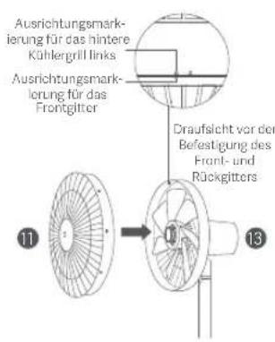 Xiaomi Mi Smart Standing Fan 1C - Schnitt 5: Installieren Sie das Frontgitter - 1