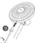 Xiaomi Mi Smart Standing Fan 1C - Paso 6: Apriete la parrilla frontal - 1