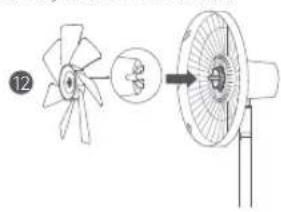 Xiaomi Mi Smart Standing Fan 1C - Step 4: Install the fan blade assembly - 1
