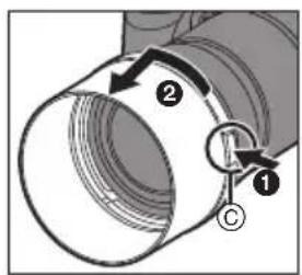 PANASONIC SR70300 - ■ Removing the lens hood - 2