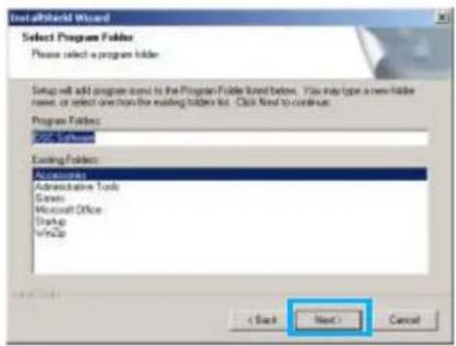 InstallShield Wizard Select Program Folder Please select a program folder. Setup will add program name to the Program Folder based before. You may type a new folder name, or select one than the existing folders list. Click Next to continue. Program Folders: COS Software Loading Folders: Administrative Tools General Microsoft Office Startup WorkUp < Back Next > Cancel