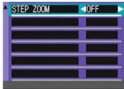 STEP ZOOM OFF