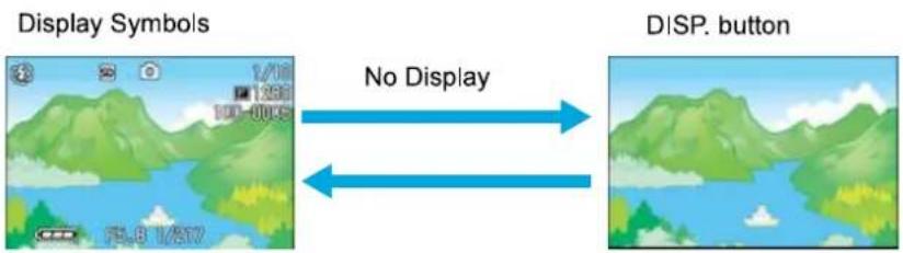 Display Symbols No Display DISP. button