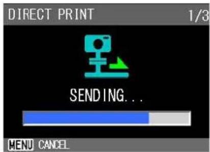 DIRECT PRINT 1/3 SENDING... MENU CANCEL
