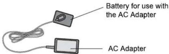 Battery for use with the AC Adapter AC Adapter