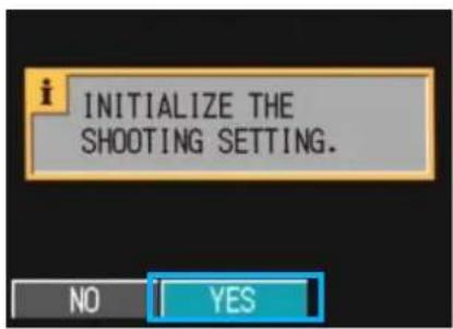 INITIALIZE THE SHOOTING SETTING. NO YES