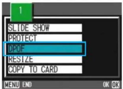 SLIDE SHOW PROTECT DPOF RESIZE COPY TO CARD MENU END OK OK