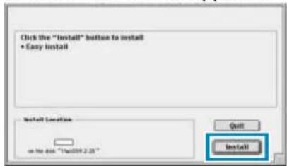 Click the "Install" button to install • Easy Install Install Location OK Install