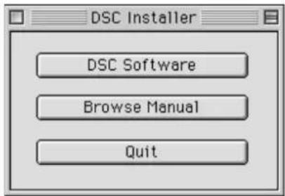 DSC Installer DSC Software Browse Manual Quit