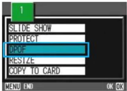 SLIDE SHOW PROTECT DPOF RESIZE COPY TO CARD MENU END OK OK