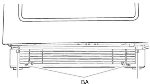 JENN-AIR JUR24FRERS - Pour enlever la grille de la base : - 1