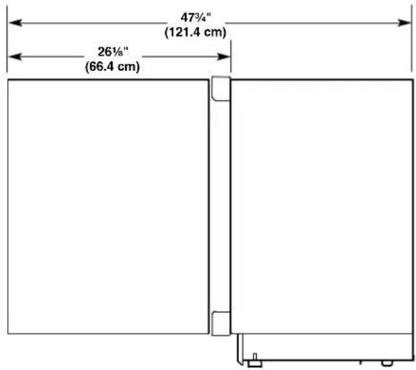 JENN-AIR JUR24FRERS - Side View (door open 90^ ) - 1