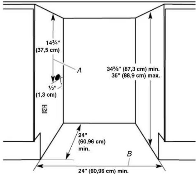 JENN-AIR JUR24FRERS - Dimensions de l'ouverture - 1