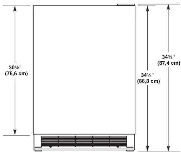 JENN-AIR JUR24FRERS - Medidas del producto - 1