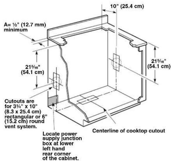 WHIRLPOOL JXD7030YS - Cabinet Dimensions - 1