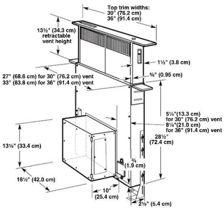 WHIRLPOOL JXD7030YS - Product Dimensions - 1