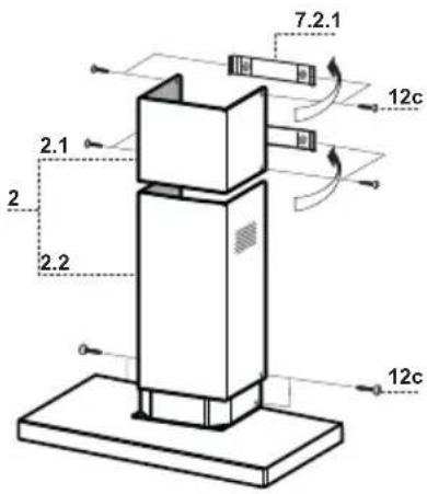 SMEG KSE60X1 - Lower exhaust Chimney - 1
