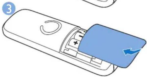 PHILIPS D166 - Installation des piles fournies - 3