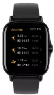 AMAZFIT GTS 2E - Affichage des données d'entrainment - 1