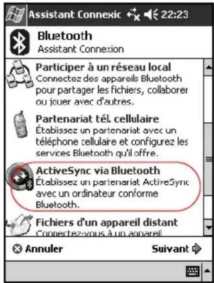 HP iPAQ h1937 - Établissement d'une connexion ActiveSync - 1