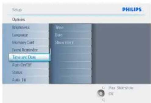 PHILIPS PhotoFrame 10FF2CME - Heure, date et horloge - 2