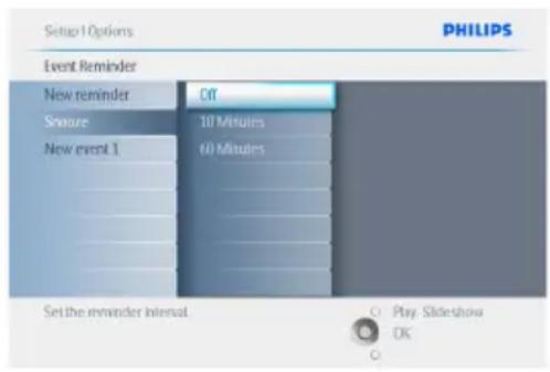 PHILIPS PhotoFrame 10FF2CME - Repétition de rappel d'événement - 3