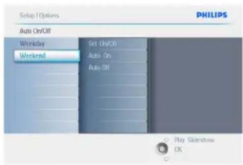 PHILIPS PhotoFrame 10FF2CME - Week-end: du samedi 00h00 au dimanche 23h59 - 2