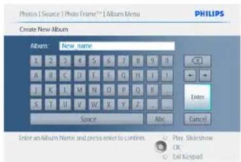 PHILIPS PhotoFrame 10FF2CME - Changement du nom d'un album - 5