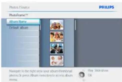 PHILIPS PhotoFrame 7FF2CMI - Accès aux miniatures et navigation - 3