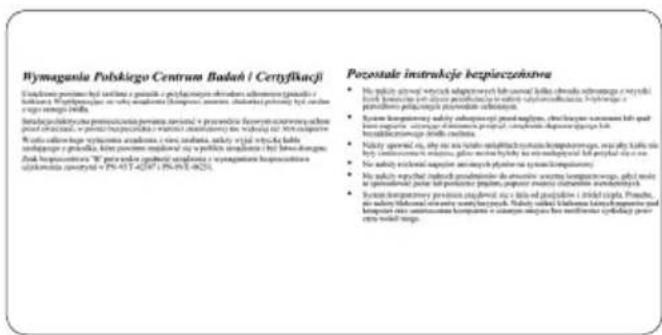 PHILIPS PhotoFrame 7FF2CMI - Polish Center for Testing and Certification Notice - 1