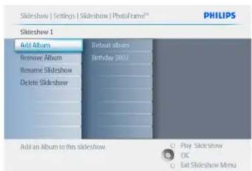 PHILIPS PhotoFrame 7FF2CMI - Changement du nom d'un diaporama - 4