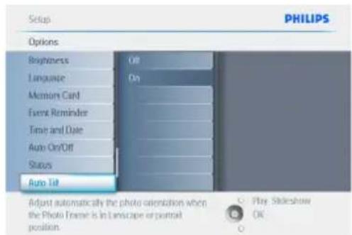 PHILIPS PhotoFrame 7FF2CWO - Fonction de rotation (inclinaison automatique) - 2