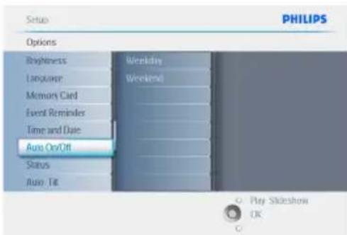 PHILIPS PhotoFrame 7FF2CWO - Week-end : du samedi 00H00 au dimanche 23H59 - 1