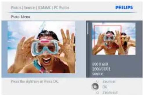 PHILIPS PhotoFrame 7FF2CWO - Zoom et recadrage - 5