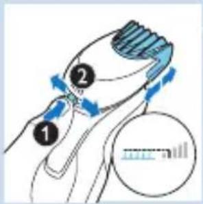 PHILIPS Series 9000 S9712 - Using the beard styler attachment with comb - 2