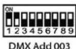 Stairville MFog 1000 - Réglage de l'adresse DMX - 4