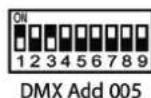 Stairville MFog 1000 - Réglage de l'adresse DMX - 6