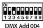 Stairville MFog 1000 - Réglage de l'adresse DMX - 5