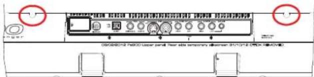 KORG Pa900 - Orifices pour pupitre - 1