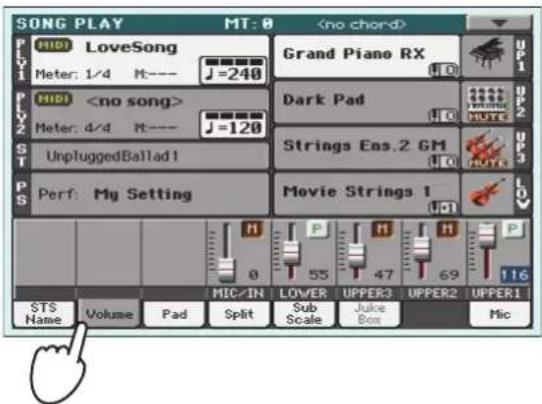 KORG Pa900 - Régler le volume des pistes - 1