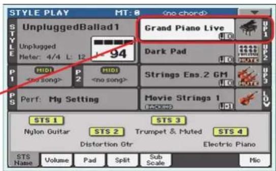 KORG Pa900 - Sélectionnez un son dans la fenêtre "sound select" puis appuyez sur le bouton EXIT pour fermer la fenêtre. - 3