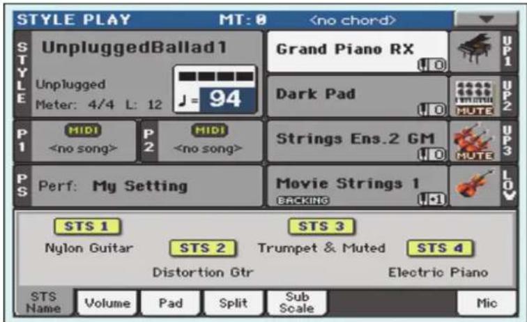 KORG Pa900 - Mise sous tension et description de la page principale - 1